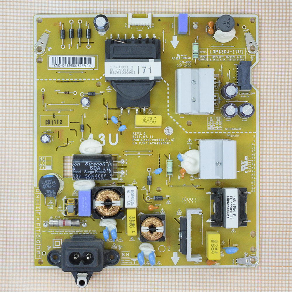 ���� ������� EAX67209001 (1.6), EAY64529501, LGP43DJ-17U1