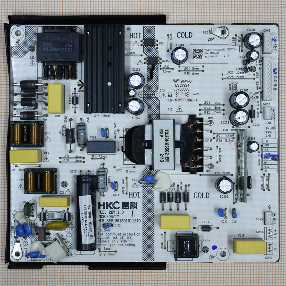   HKL-550217, 261501011270, LED 90V-120V 600mA