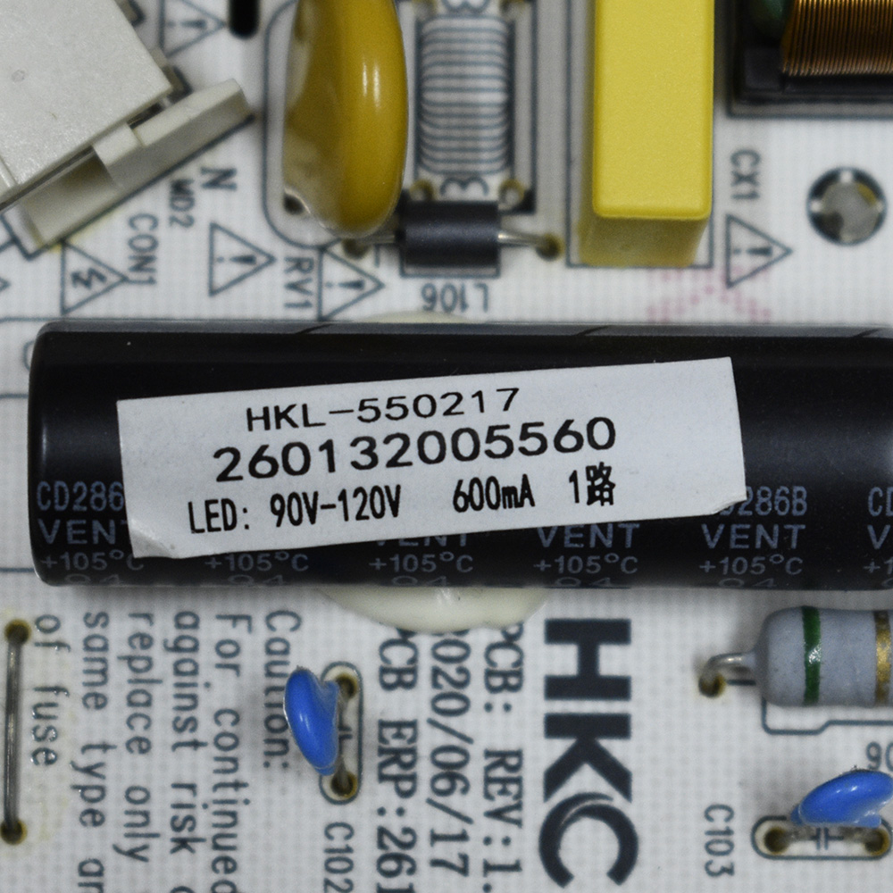   HKL-550217, 261501011270, LED 90V-120V 600mA