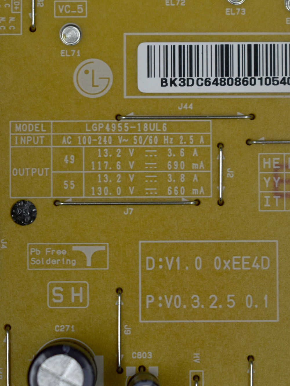   LGP4955-18UL6, EAX67645501(1.8), EAY64808601