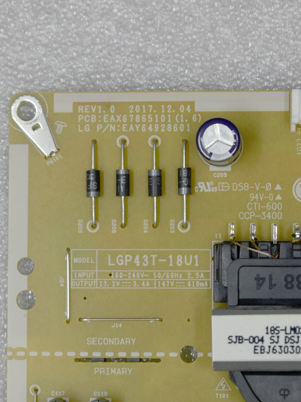 ���� ������� EAX67865101(1.6) EAY64928601 LGP43T-18U1