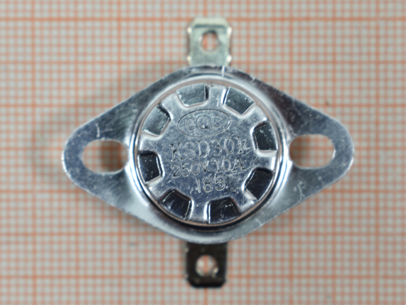 Термодатчик универсальный KSD-301 250V 10A 185°C