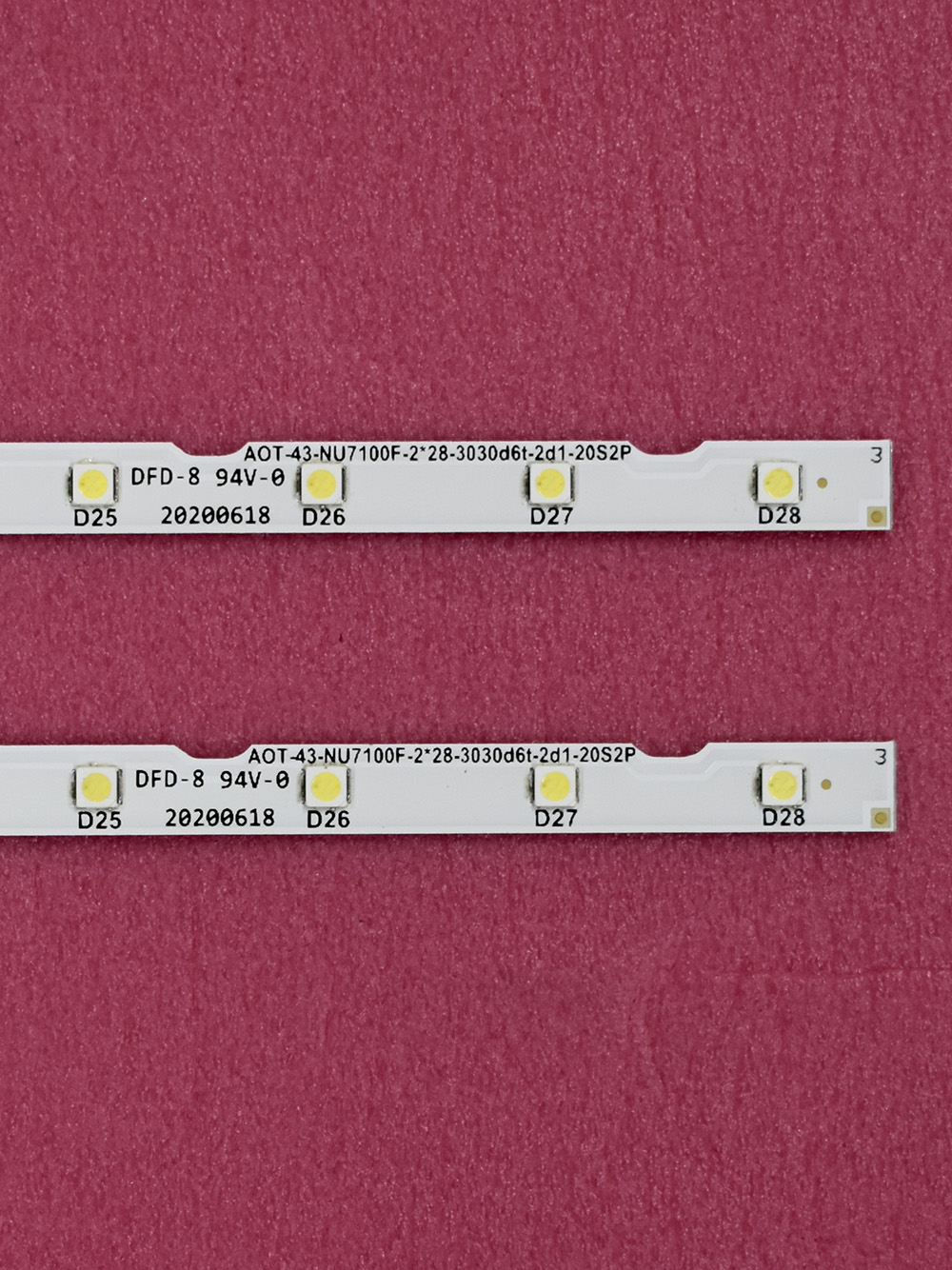 Комплект подсветки AOT 43 NU7100F 2X28 3030C Комплект подсветки AOT 43 NU7100F 2X28 3030C