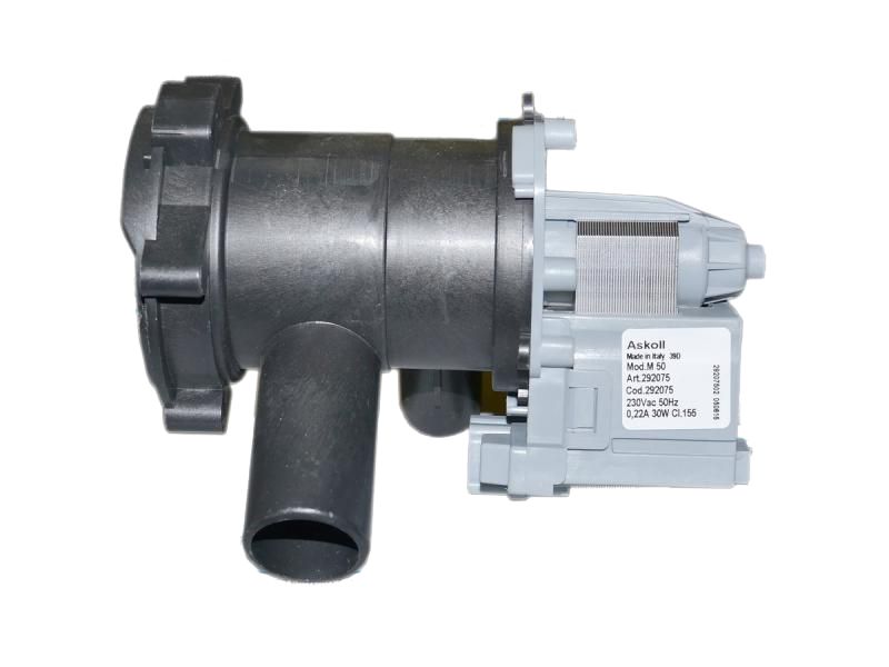 Помпа с корпусом Bosch, для Bosch MAXX, на 3-х защелках, выводы вперед, вместе, код 141896, Askoll