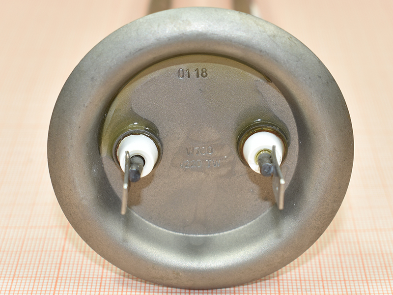 Тэн для водонагревателя, для Thermex, 700 W, медь, резьба под анод М4, 250 мм, фланец 64 мм