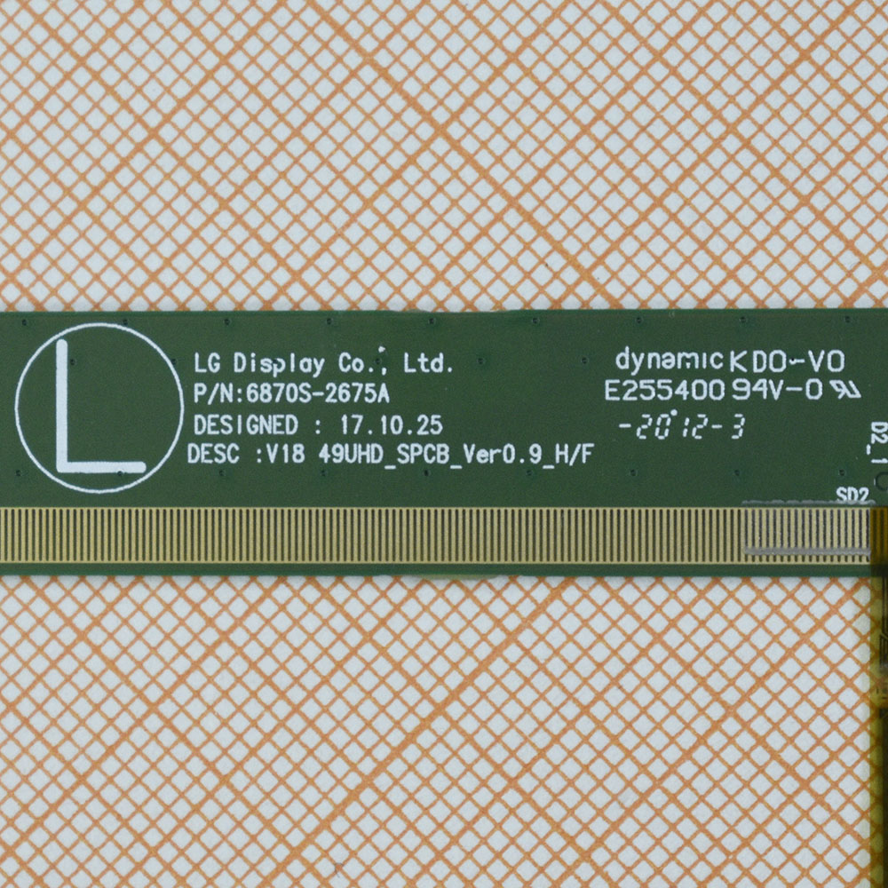 Matrix Board V18 49UHD_SPCB_Ver0.9_H/F 6870S-2675A