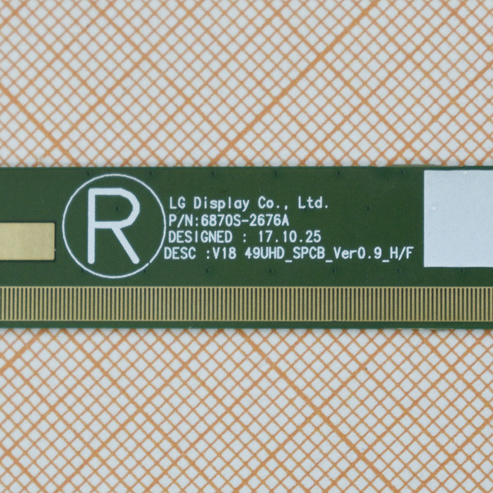 Matrix Board V18 49UHD_SPCB_Ver0.9_H/F 6870S-2676A