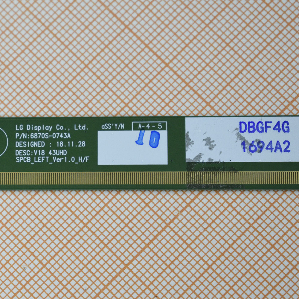 Matrix Board V18 43UHD SPCB_LEFT_Ver1.0 6870S-0743A