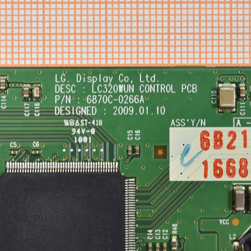 Плата T-Con LC320WUN CONTROL PCB 6870C-0266A Плата T-Con LC320WUN CONTROL PCB 6870C-0266A