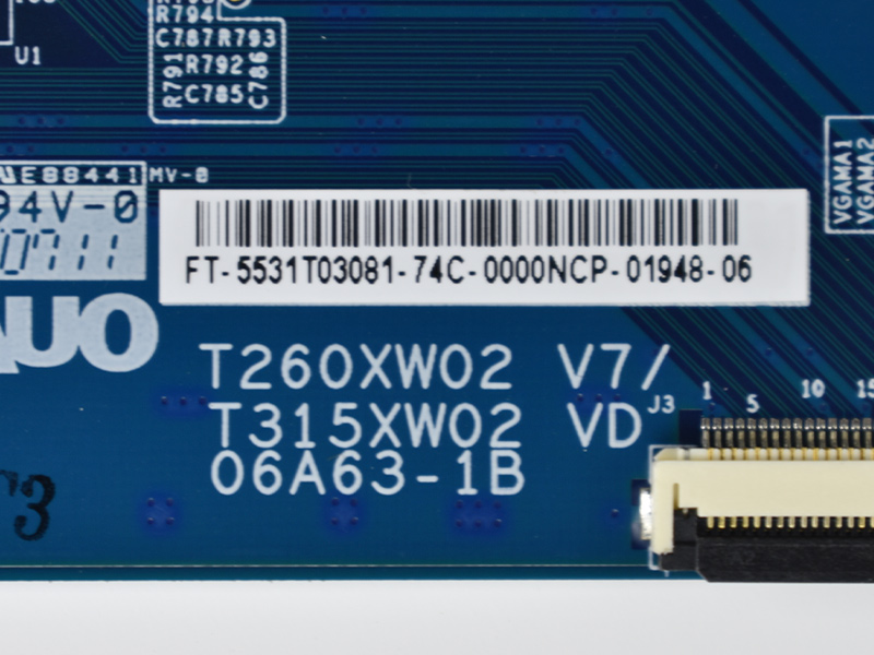 ����� T-Con T260XW02 V7 T315XW02 VD 06A63-1B