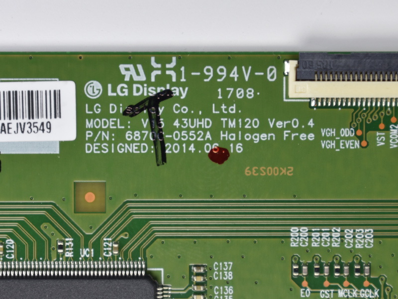 Плата T-Con 6870C-0552A Плата T-Con 6870C-0552A