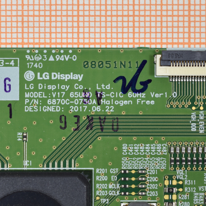 Плата T-Con 6870C-0750A V17 65UHD TS-CIC 60 Hz Ver1.0 Плата T-Con 6870C-0750A V17 65UHD TS-CIC 60 Hz Ver1.0